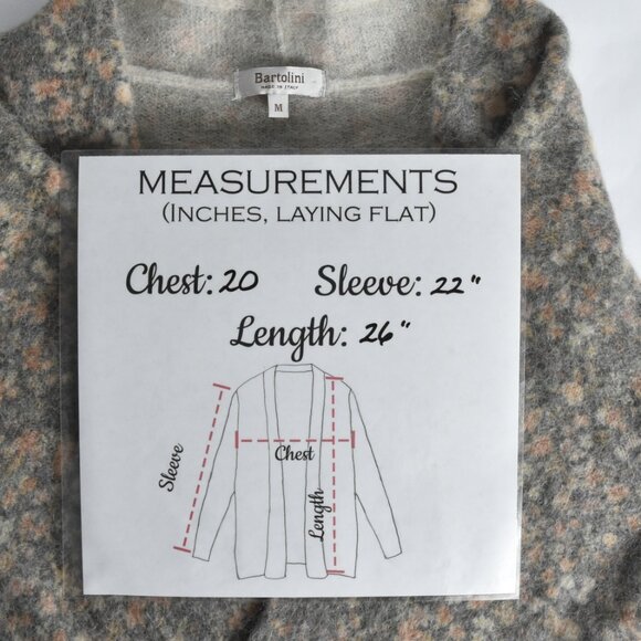 Bartolini Cardigan Size Medium - Picture 8 of 8